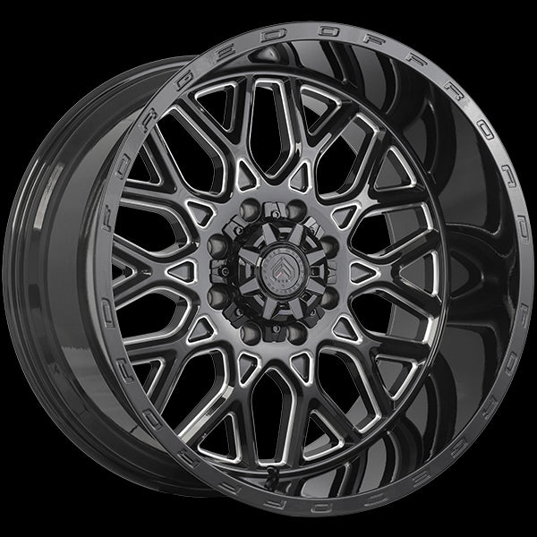 Forged Wheels XR109 (Gloss Black - Milled Edge) | 22x12.0 | 6x135/6x139.7 | -44 | 87.1