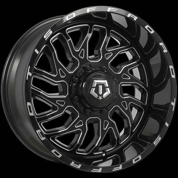 TIS Wheels 544 (Gloss Black - Milled Edge) | 20x10.0 | 5x114.3/5x127 | -25 | 78.1