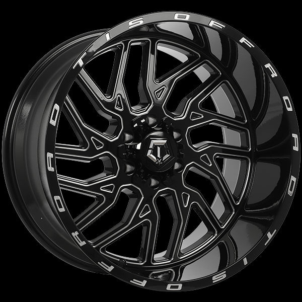 TIS Wheels 544 (Gloss Black - Milled Edge) | 20x10.0 | 6x135/6x139.7 | -25 | 108.1