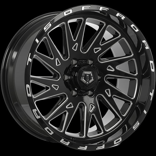 TIS Wheels 547 (Gloss Black - Milled Edge) | 22x12.0 | 6x135 | -44 | 87.1