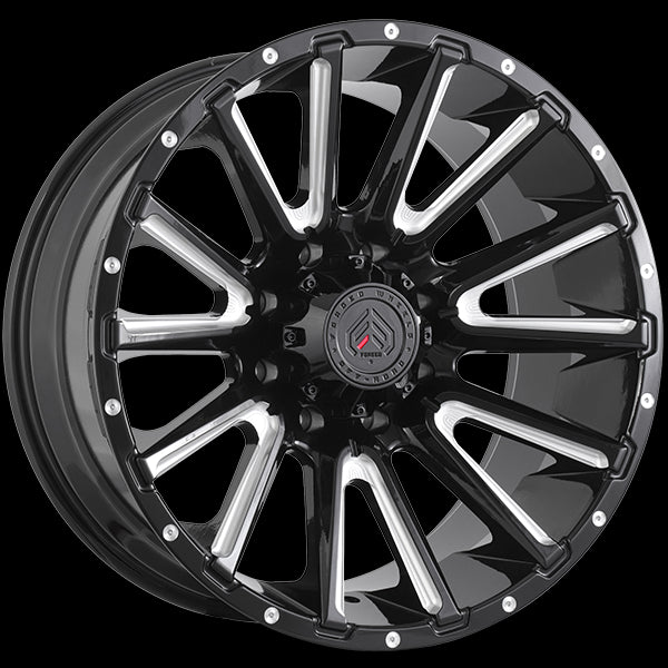 Forged Wheels XR110 (Gloss Black - Milled Edge) | 22x10.0 | 8x180 | -25 | 124.1
