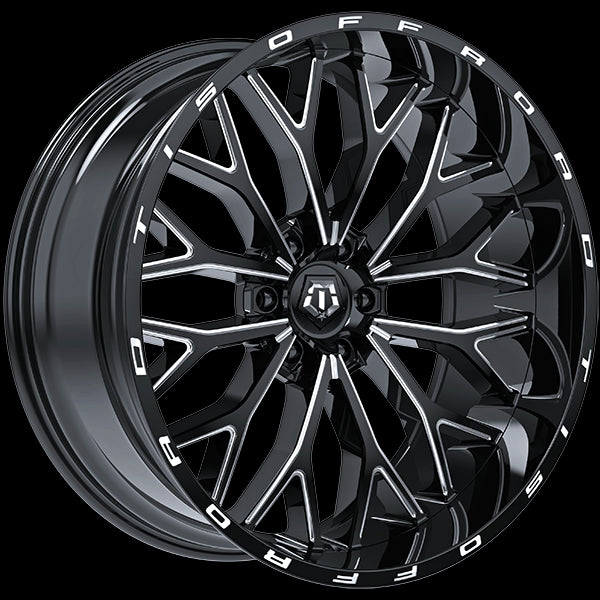 TIS Wheels 565 (Gloss Black - Milled Edge) | 20x9.0 | 6x139.7 | 18 | 106.1