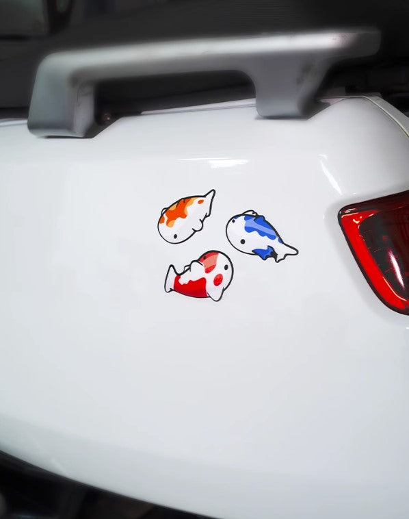 3 Cute Koi Fish Car Sticker (1 Piece)