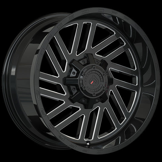Forged Wheels XR107 (Gloss Black - Milled Edge) | 20x10.0 | 8x165.1 | -12 | 125.1