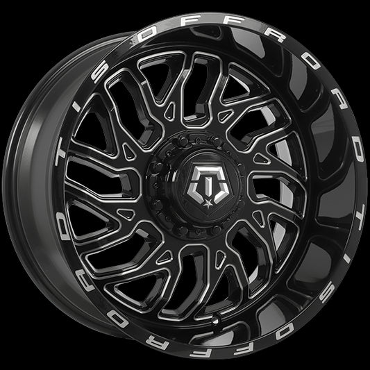 TIS Wheels 544 (Gloss Black - Milled Edge) | 20x10.0 | 5x114.3/5x127 | -25 | 78.1