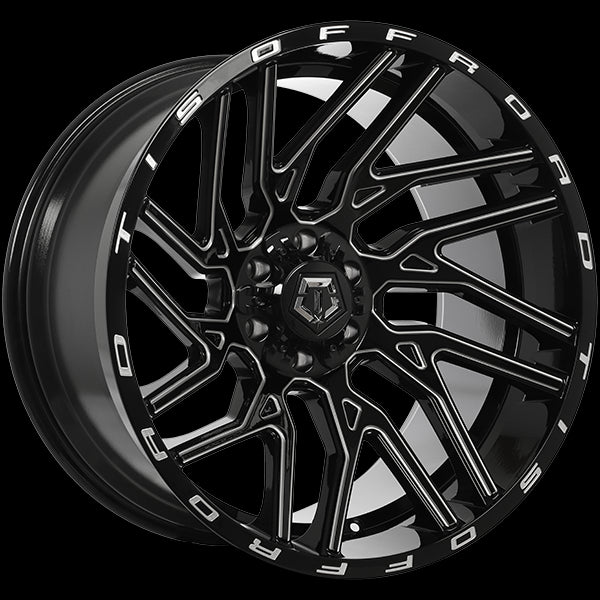 TIS Wheels 554 (Gloss Black - Milled Edge) | 22x12.0 | 6x135/6x139.7 | -44 | 108.1