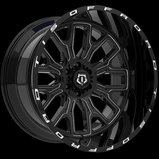 TIS Wheels 560 (Gloss Black - Milled Edge) | 20x10.0 | 5x139.7/5x150 | -19 | 110.1