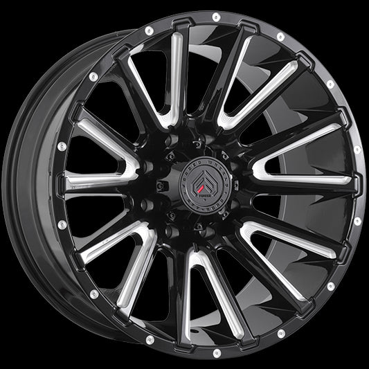 Forged Wheels XR110 (Gloss Black - Milled Edge) | 22x10.0 | 8x180 | -25 | 124.1