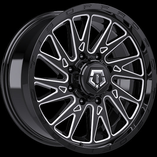 TIS Wheels 547 (Gloss Black - Milled Edge) | 22x12.0 | 8x180 | -44 | 124.1